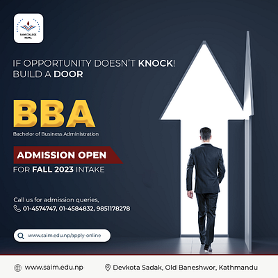 BBA Admission Open design flyer graphic design social media post