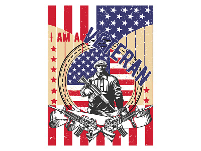 USA Army Veteran T-shirt Design us