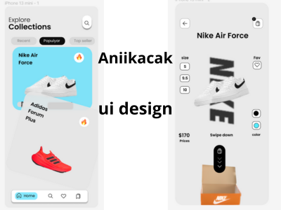 nike shoes design graphic design ui ux web