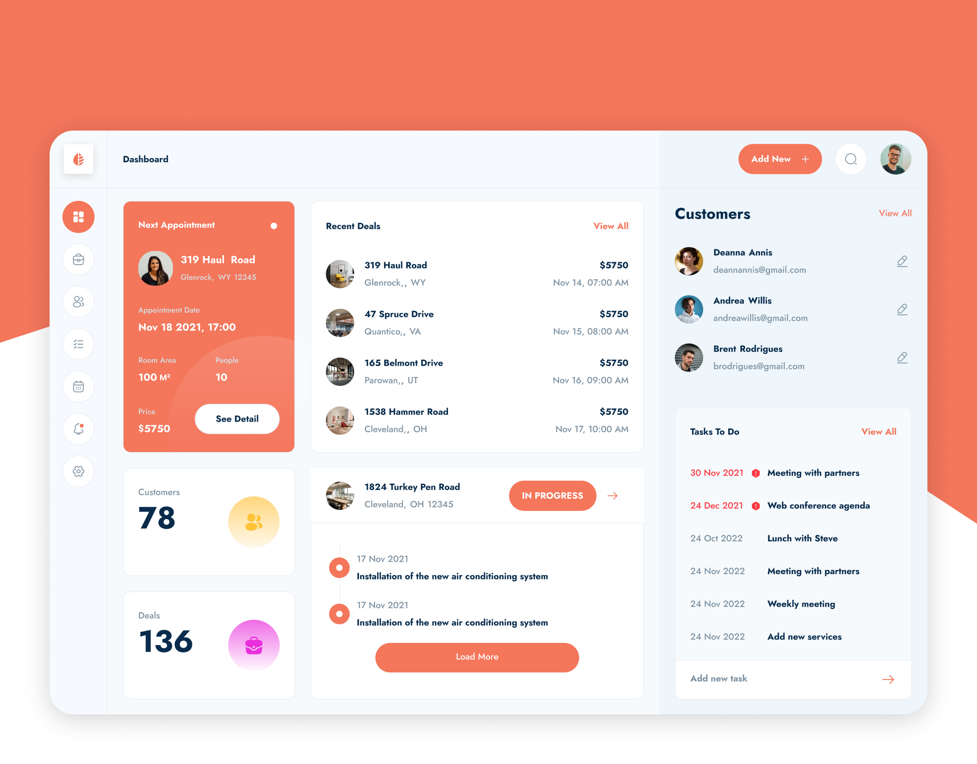 CRM Dashboard Ui application crm crm dashboard design graphic design illustration landing page mobile app ux