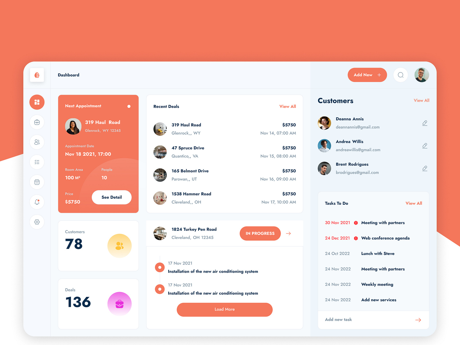 CRM Dashboard Ui by Appretive Infotech on Dribbble