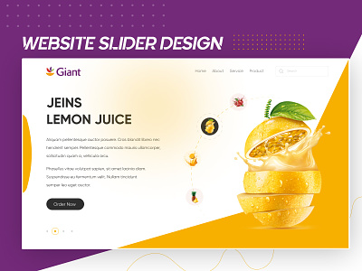 GIANT-Website Slider Design figma graphic design lemon juice slider slider design ui design ui ux design