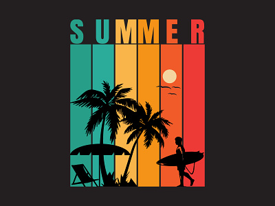 Summer T-shirt Design california