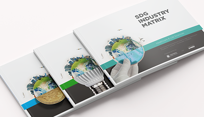 SDG – Sustainability by Industry booklet branding corporate literature flat plan graphic design infographics print renewables sdg sustainability united nations visual identity white paper