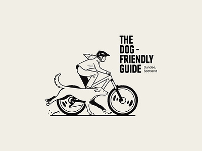 The Dog - Friendly Guide: Dundee bike book branding design dog dog friendly dundee graphic design guide guidebook ill illustration minimal mountain bike mountain biking mtb simple trail dog