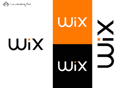 Wix with Alpraj font 2d branding design flat flatdesign graphic design logo minimalist modern newlogo rebranding redesign timeless vector