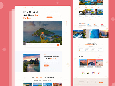 Travel agency website adventure booking app booking dashboard booking website camping flight app landing page mobile app tourist travel travel agency travel agent travel booking travel guide travel landing page travel website ui design vacation vacation rentals website design