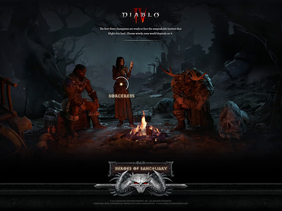 Diablo IV: Web Experience Concept animated blizzard concept dark details diablo experience fantasy full screen gaming ui video game web