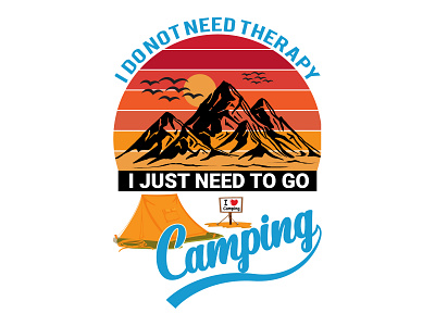 Camping T-shirt Design apparel