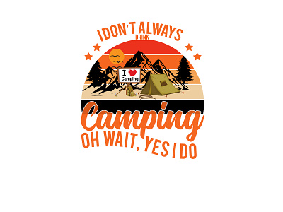 Camping T-shirt Design apparel