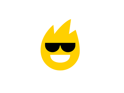 logo emoji Luzik chill emoji friendly happy head holidays logo minimal smile summer