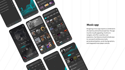 Music app graphic design ui