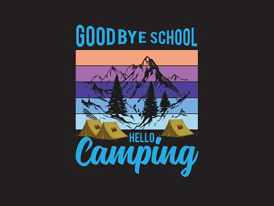 Camping T-shirt Design apparel