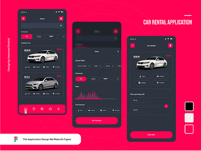 Car Rental Application app ui design app ui design on figma car rental app car rental app ui design