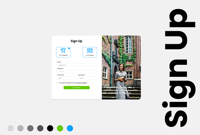 DAILY UI: 001 - Sign Up Page typography ui university signup ux