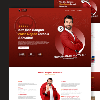 Caleg website exploration branding caleg democracy design partaipolitik personal personalwebsite presiden ui uiux webdesign