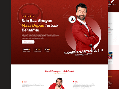 Caleg website exploration branding caleg democracy design partaipolitik personal personalwebsite presiden ui uiux webdesign