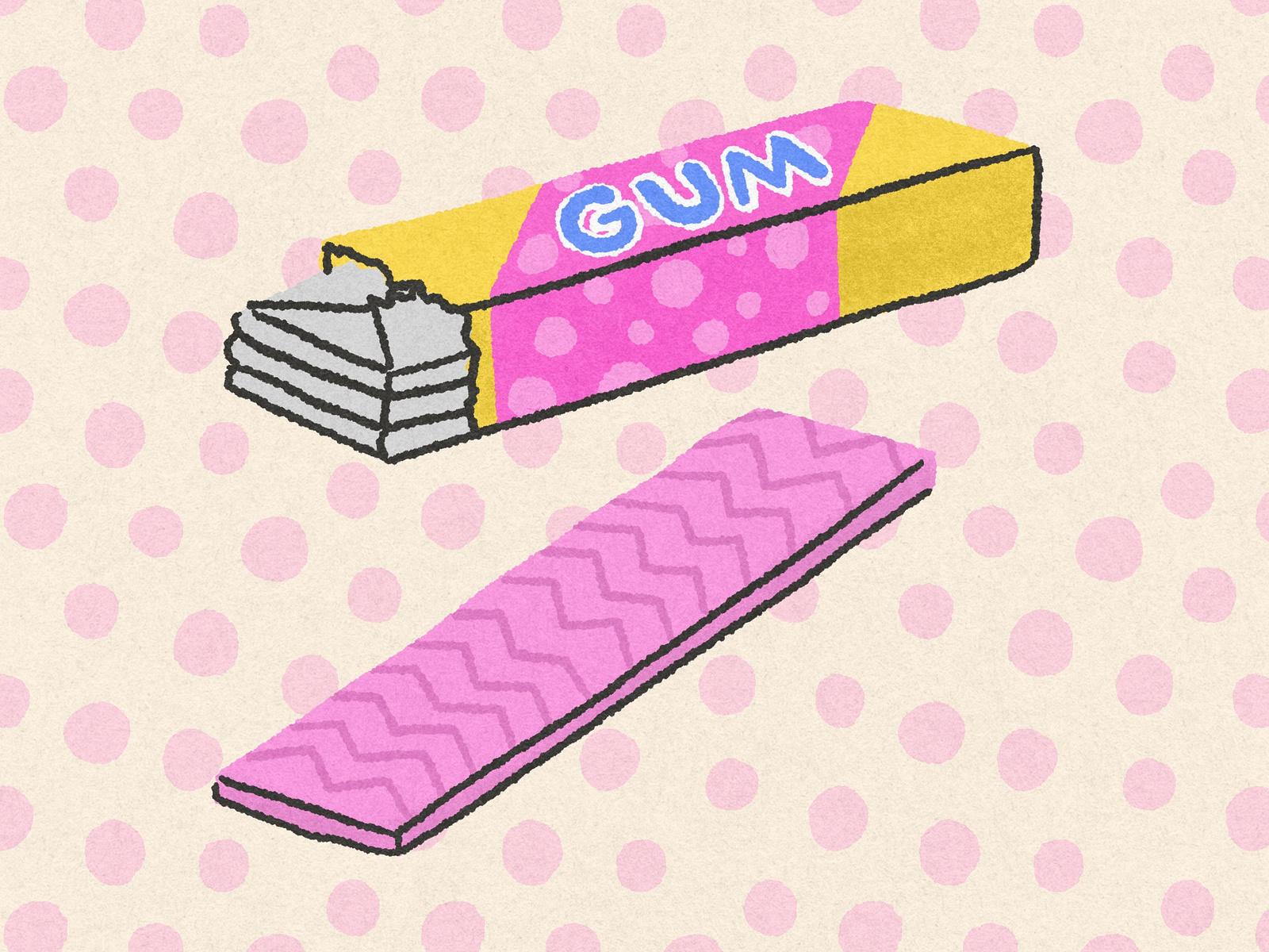Chewing gum boosts concentration by Jormation on Dribbble