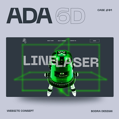 Website Consept. Line Liser ADA 6D laser site ui webdesign