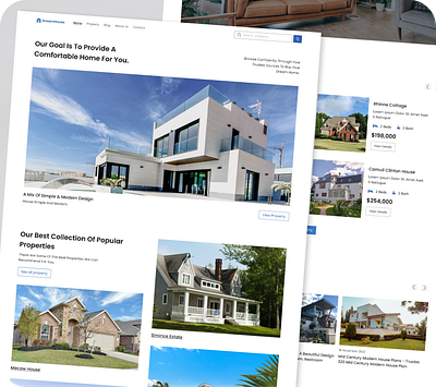 Dream House - Real estate clean dream house landing page landing page clean landing page home landing page real estate real estate responsive shot shot real estate ui ui app ui clean ui cool ui home ui mobile ui real estate ui tablet uiux ux