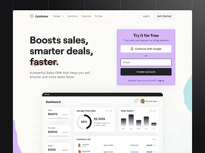 ZyloSales CRM Website Design crm design email marketing landing landingpage lead generation madeinwebflow management marketing saas sales software web web design webflow webflow developer webflow template website