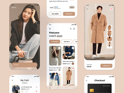 Clothes Shopping App app design shopping app ui ux