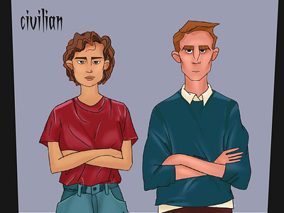 Designing civilian characters character civilian character design character man and woman civilian couple character design graphic design illustration mafia character razmehrdesigner