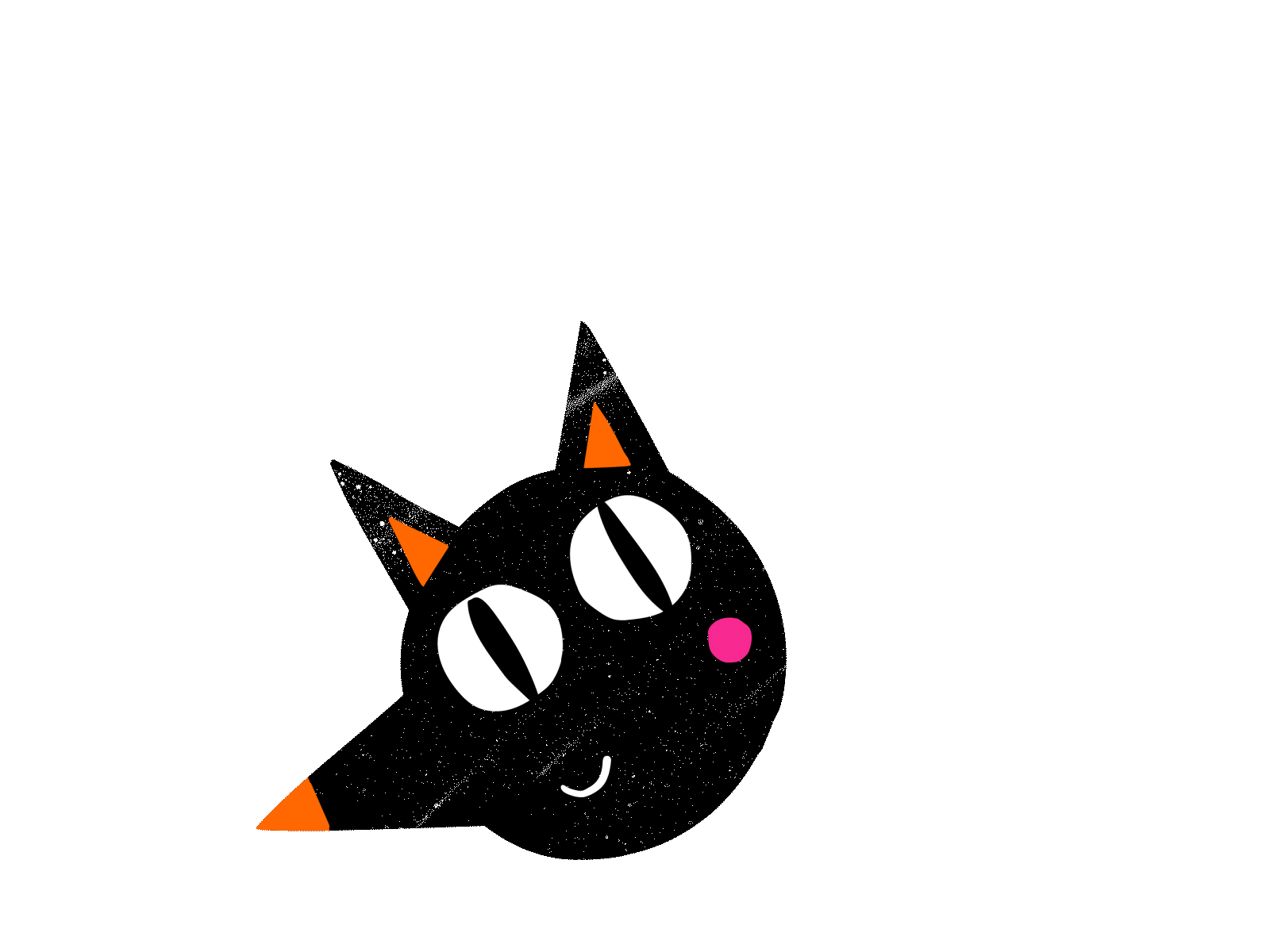 Oh, hi! adobe animate animated cat gif greet halloween hello hi loop minimal procreate sticker welcome wolf