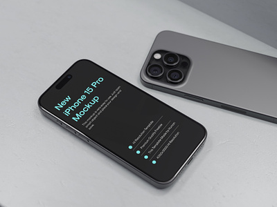 Free iPhone 15 Pro Mockup app branding clean device free free iphone 15 pro mockup free iphone mockup free mockup freebie ios iphone 15 pro modernpsd photo realisic presentation smartphone mockup ui web