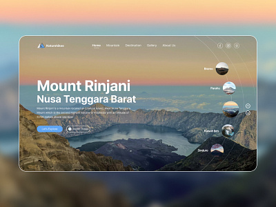 Naturehikee - Traveling Landing Page bromo landing page landing page mountain landing page travel rinjani shot travel ui mount rinjani ui mountain ui travel ui travle mountain uiux ux