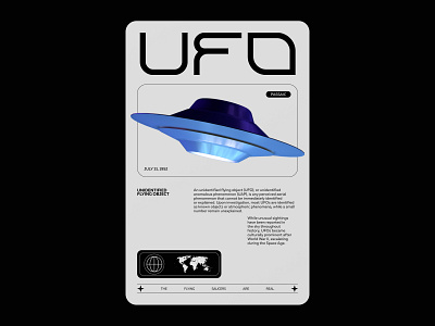 Poster UFO 3d design figma freelance graphic design illustration ui ux web