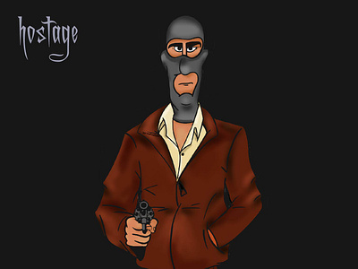 Designing hostage character brand development branding character design character hostage designer designing character game design hostage hostage character illustration man character razmehrdesigner the thief