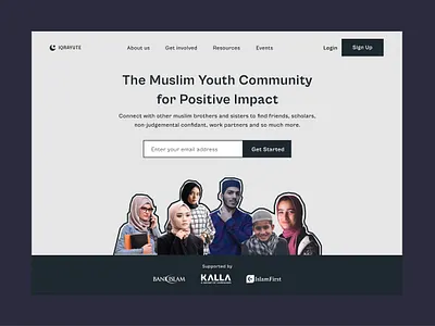 Islamic Community Hero Section hero section islamic muslim ui ux
