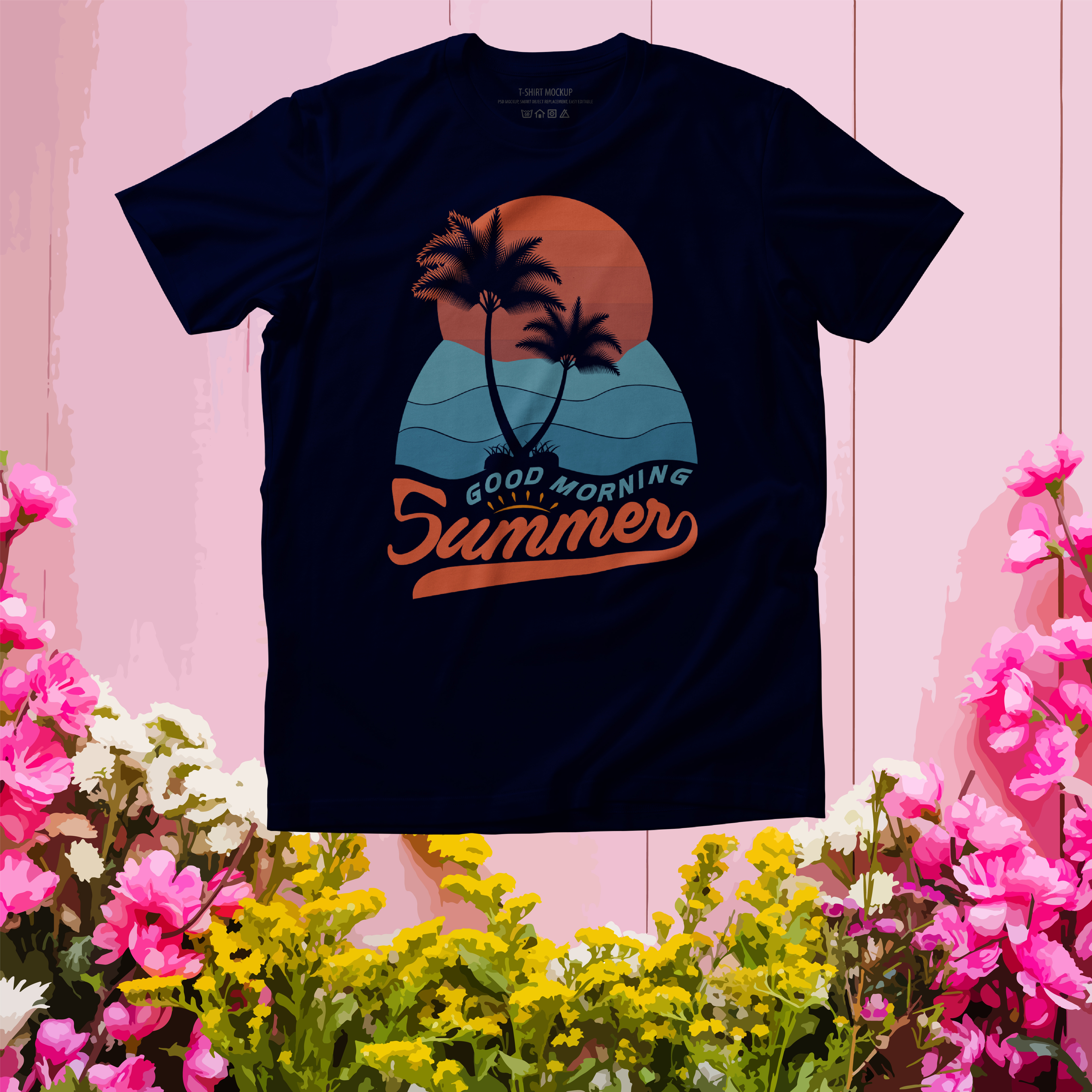 Good Morning Summer T-shirt Design apearel branding design good moring graphic design illustration logo morning morning summer offroad t shirt design summer summer t shirt design summer time summer time to beach t shirt design typography ui vintage vintage t shirt