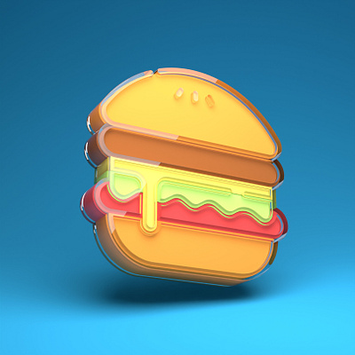 Burger SVG 3d blender3d polyfjord