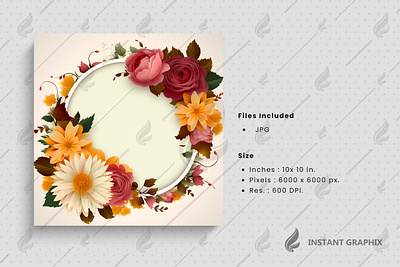 Vintage colorful floral frame background generative ai blooming flower blossom botanical flower design exotic exotic flower floral floral flower floral pattern flower graphic design motif pattern natural flower painted floral pattern design tropical