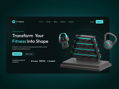 Fitness UI/UX Design 3d afrity islam polok figma landing page fitness hero section fitness website gym landing page homepage design landing page landing page copywriting landing page design figma motion graphics nft landing page ui ui design uiux ux design uxui website design website design