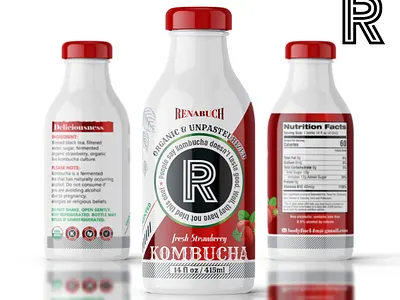 KOMBUCHA DRINK branding design graphic design illustration label design logo vector