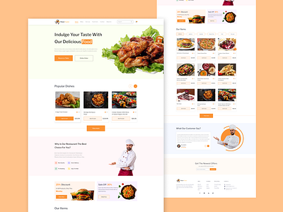 Restaurant Website Landing Page UI Design appdesign figma graphic design landingpaghe ui uiux userexperiance userinterface website websitedesign websiteui webui