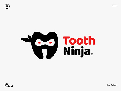 Tooth Ninja brand logo branding business business logo clean colorful logo creative logo flat logo game graphic design illustration logo logo design logomark logotype minimal logo modern ninja logo professional logo tooth ninja logo