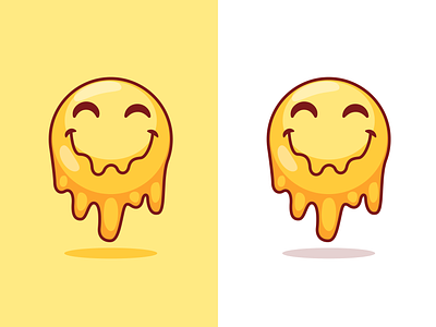 Smile🙂 circle cute emoticon expression eyes face happy icon illustration lines logo melted mouth smile smiling sun yellow