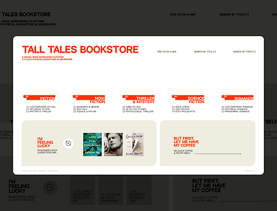 Bookstore Landing page design ui web web design website