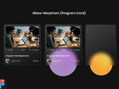 Daily Challenge | Day 6 | Glass-morphism Program Card app branding design designtrends graphic design illustration ui user experience user interface ux uxui web web design