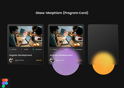 Daily Challenge | Day 6 | Glass-morphism Program Card app branding design designtrends graphic design illustration ui user experience user interface ux uxui web web design