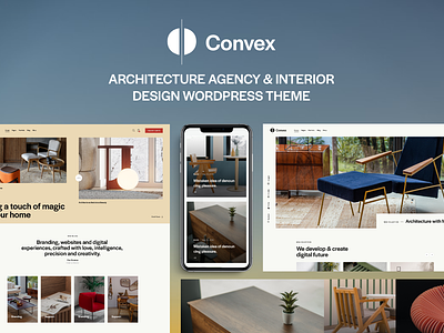 Convex - Architecture & Interior Design WordPress Theme design illustration ui web design web development webdesign woocommerce wordpress wordpress theme wordpress themes