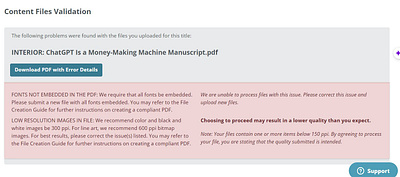 Ingramspark manuscript Error color error embed error fix error font embed error format ingramspark error reformat