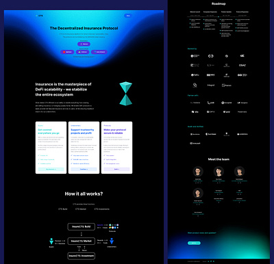 The Decentralized Insurance Protocol blo blockchain crypto investment crypto landing page crypto staking dark ui decentralized defi defi landing page finance fintech graphic design landing page landing page design nft ui uiux web web design website design