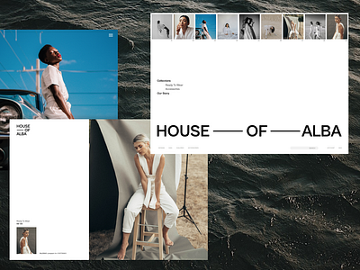 House of Alba - clothing store & editorial Website design ui web web design