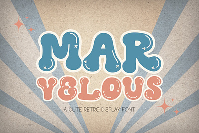 Marvelous : A Cute Retro Display Font cute fonts decorate font display font font fonts hand writing font handwritten font kids font retro font