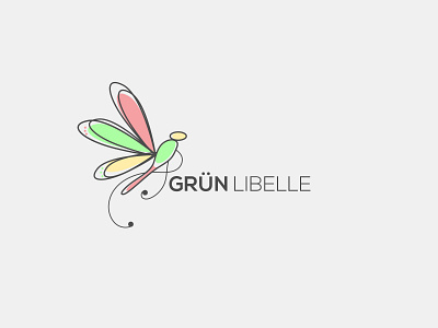 GRÜN LIBELLE LOGO brand branding creative logo design graphic design identity illustration logo logo designer logodesign logos logotype typography